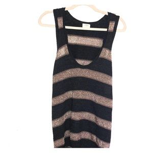 MADEWELL long scoop neck sweater Black/Gold